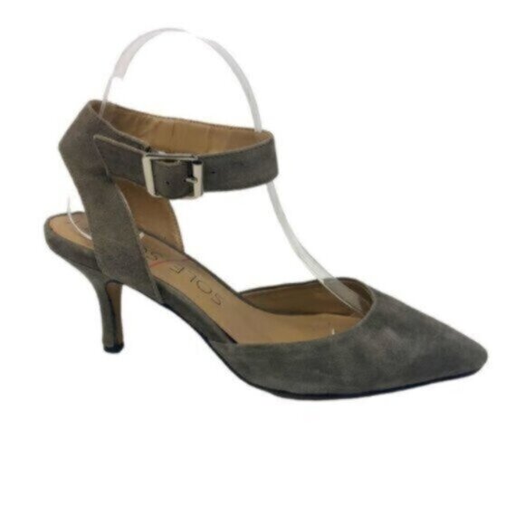 Sole Society Shoes - Sole Society | Women's Sandal Taupe Suede Heels Size 8